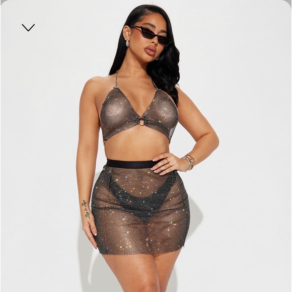 Rhinestone 2 piece set. - Picture 1 of 4